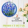 Forget Me Not Stained Glass Window Hanging, Forget Me not Gifts, Sympathy Gift for Loss of Loved One, Memorial Ornament for Window, Blue Floral Decor