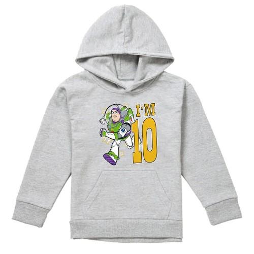 Toy Story Childrens/Kids I´m 10 Buzz Lightyear Heather Birthday Pullover Hoodie