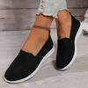 Breathable Slip-On Flat Casual Shoes ,Knitted Sports Sneakers, Women Shoes