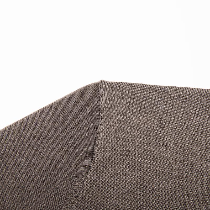Men's Merino Wool Blend Half-Turtleneck Knitted Shirt