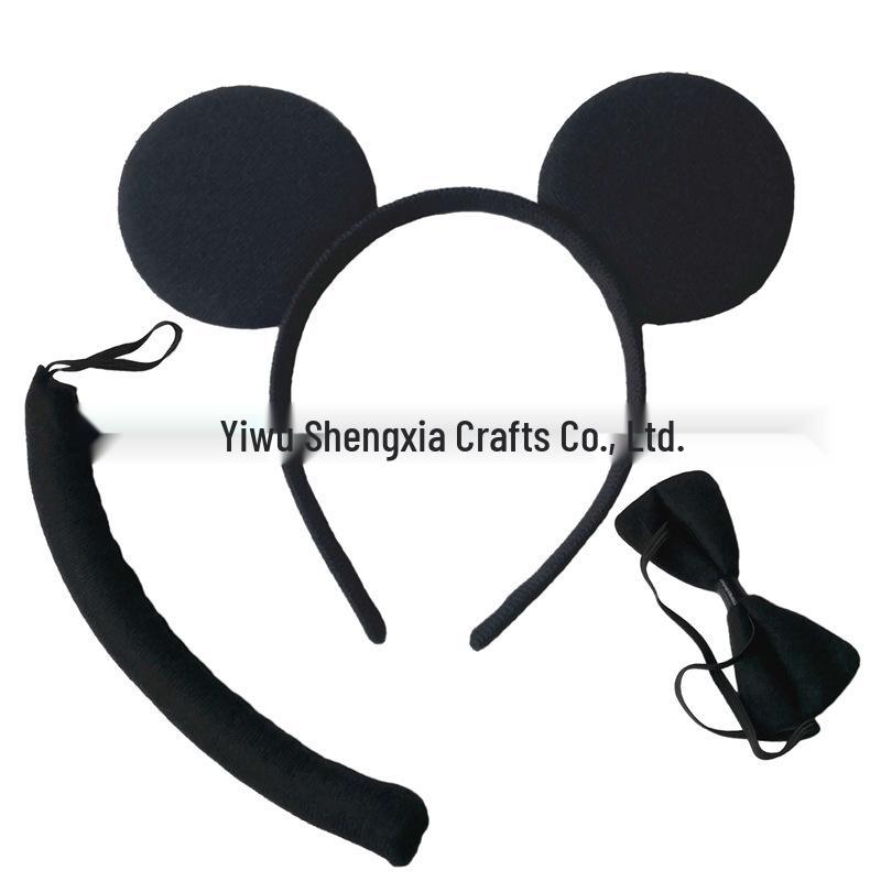 Mickey & Minnie Children's Party Set: Headband, Ears, Gloves, Clown Nose