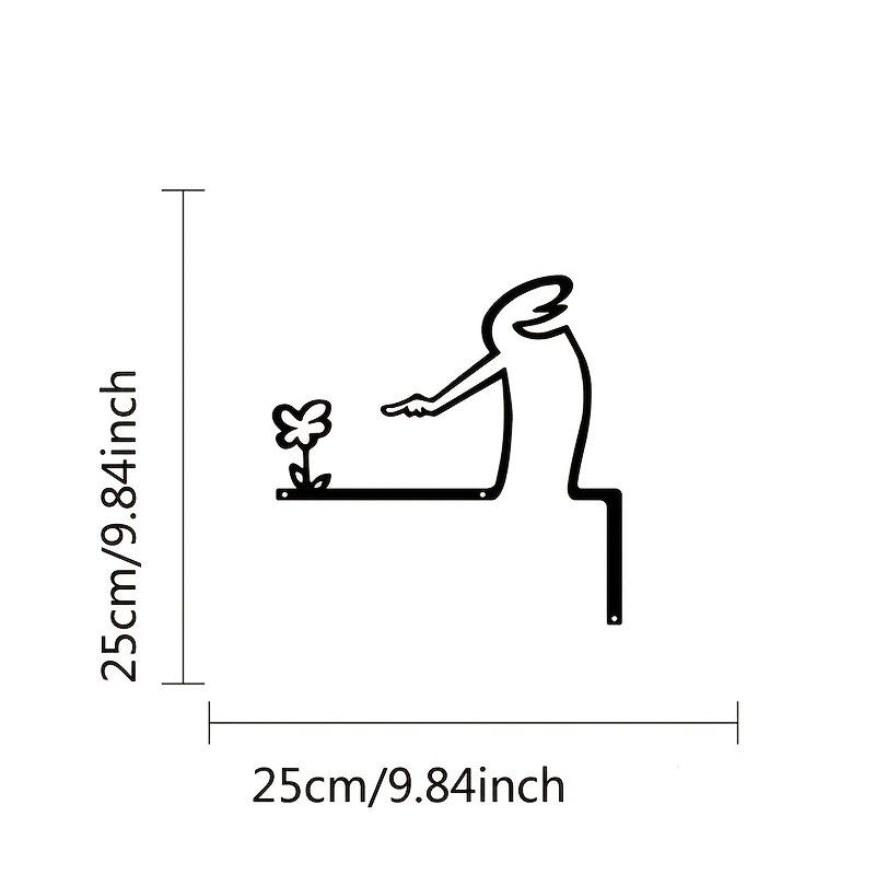 2D Flat High-Quality Metal Wall Door Self-Adhesive Wc Sign Black Frame Modern Home Decor for Bathroom Easy To Install Wall Art