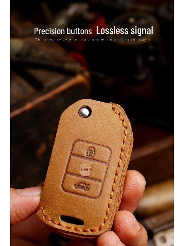 Ręcznie robione skórzane składane etui na klucze do kluczy Honda