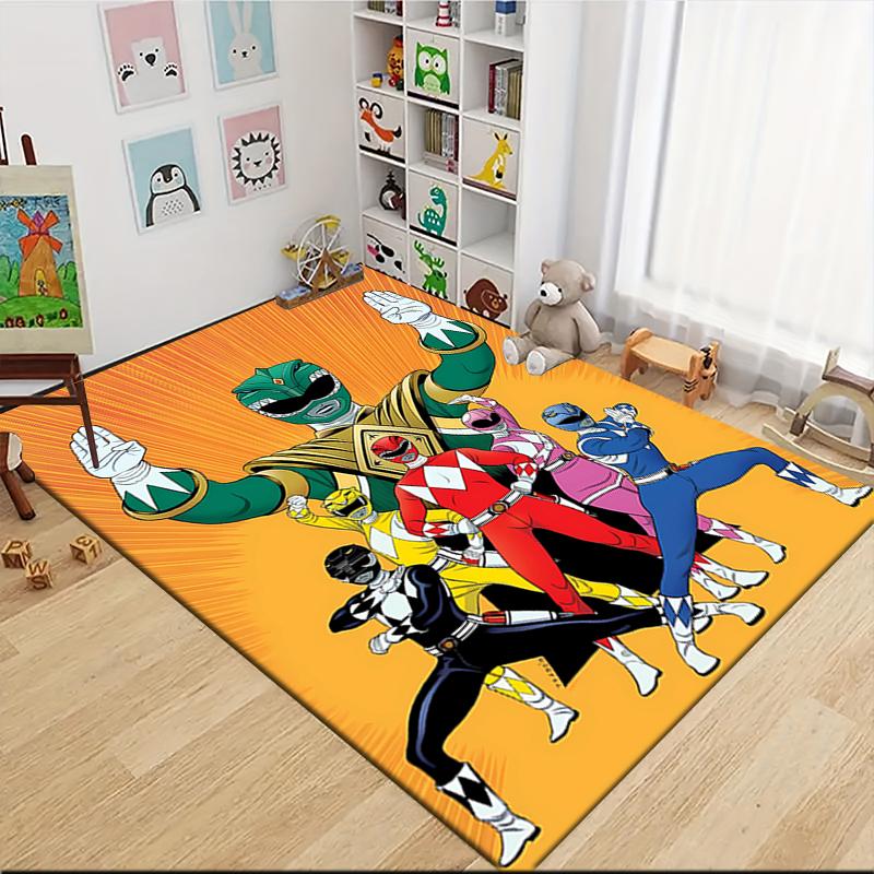1Pc Power Rangers Galactic Heroes Carpet Rug Customizable Soft Washable Antislip Home Living Room Sofa Mats Personalized Rug 0917260