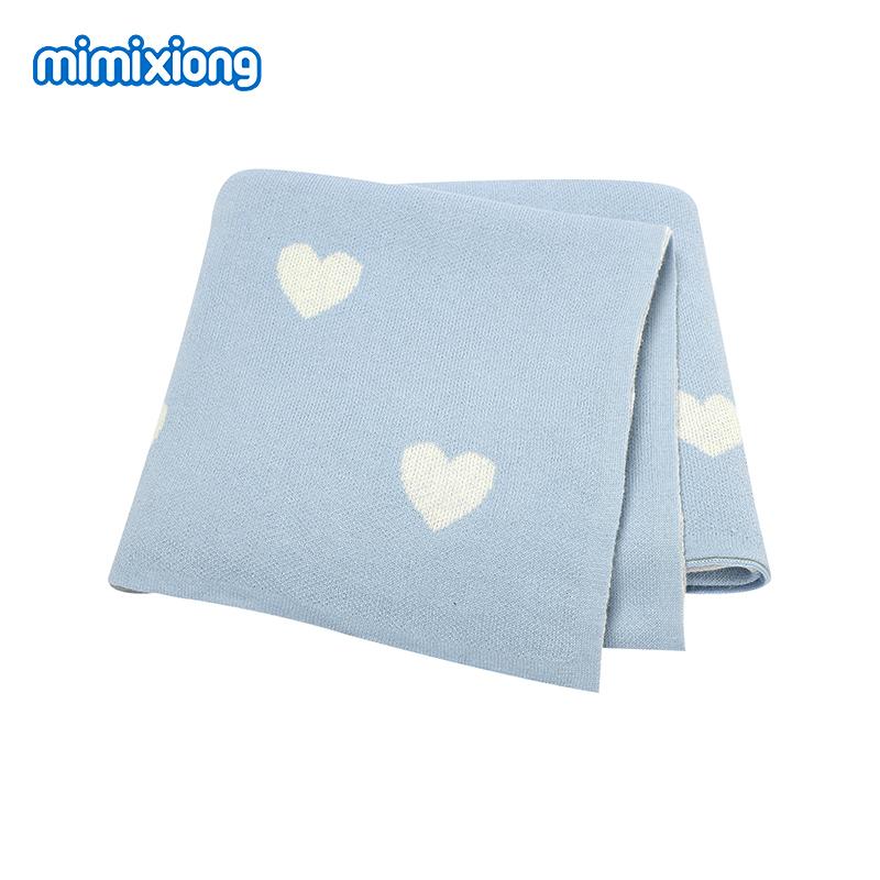 Baby Blankets Quilts 90*70cm Knitted Newborn Boys Girls Stroller Basket Swaddle Wrap Sleeping Sack Infant Cotton Bedding Covers