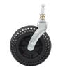 Trolley Front Wheel 8in Replacement TPE Rubber Non Slip Tire Solid for Castor 75KG Load