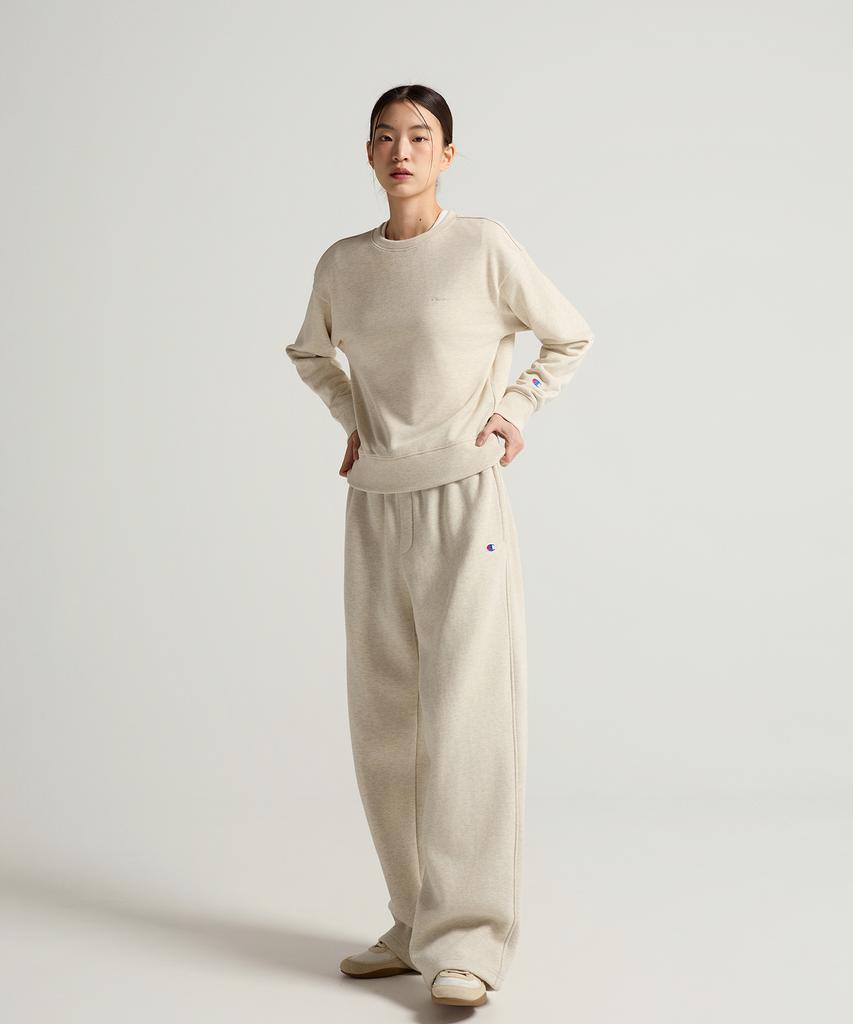 CHAMPION Women'S C-Logo Relaxed Fit Fleece-Lined Sweatpants Oatmeal