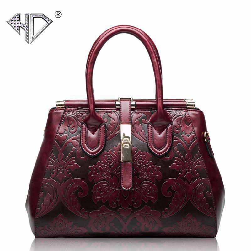 New Fashionable Top Layer Cowhide Women's Bag, Elegant Chinese Style Versatile Handbag, Shoulder Bag, Hair Replacement, Crossbody Tote