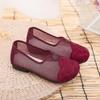 Women Mesh Breathable Shoes Ladies Embroidered One Foot Non-slip Soft Sole Comfortable Breathable Shoes Footwears