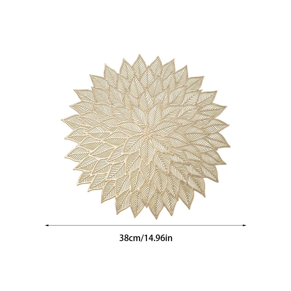 12x Premium Size Pressed Vinyl Placemats For Stylish Table Decor Artistic Wide Application