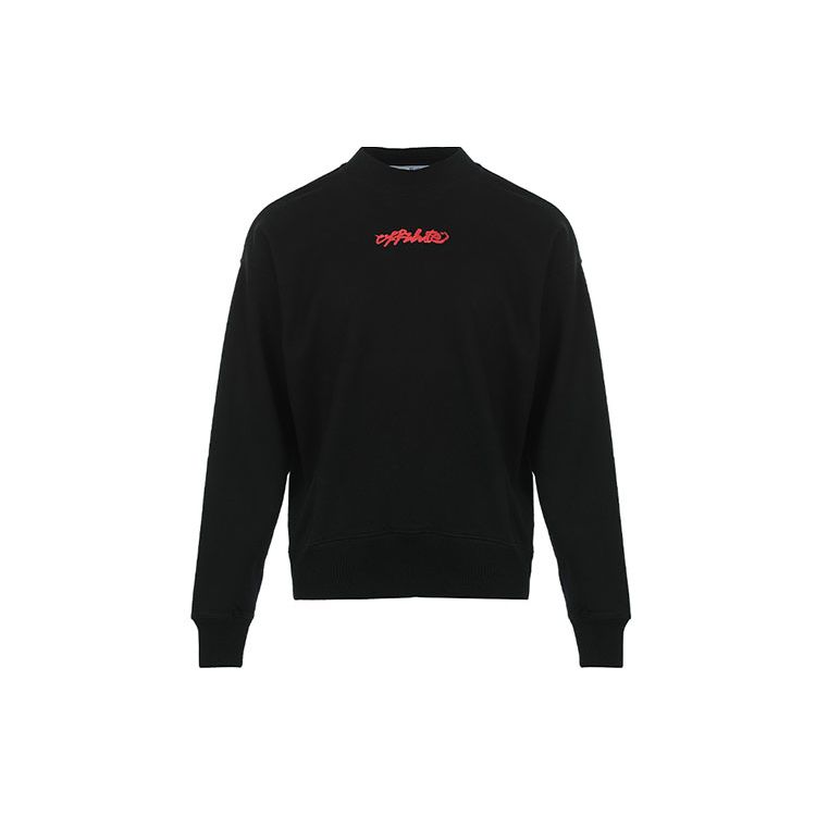Off-White Arrow On Canvas Skate Crewneck Black/Multicolor Men Tops OMBA054F21FLE0091084