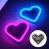 Solar Powered Heart-Shaped LED Neon Atmosphere Light For Car Triangle Window/Rear Windshield Decoration Atmosphere Lights Dome Lights 6