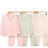 Dingdang Guifei Women's Autumn/Winter Pajama Set - Turn-Down Collar, Long Sleeve, Long Pants, Fashionable & Comfortable Casual Homewear.
