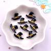 30pcs Resin Mini Colorful Painted Bat Pumpkin Skull Ghost Cat Figurines Flat Back Scrapbook DIY Halloween Decor  Nail Art M439 F