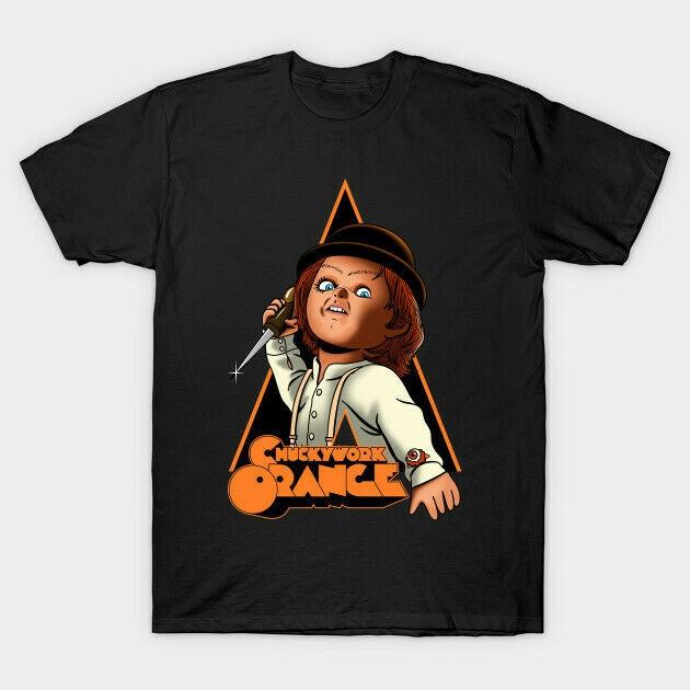 

Chuckywork Clockwork Orange Crime Killer Horror Mashup Movie Black T-Shirt
