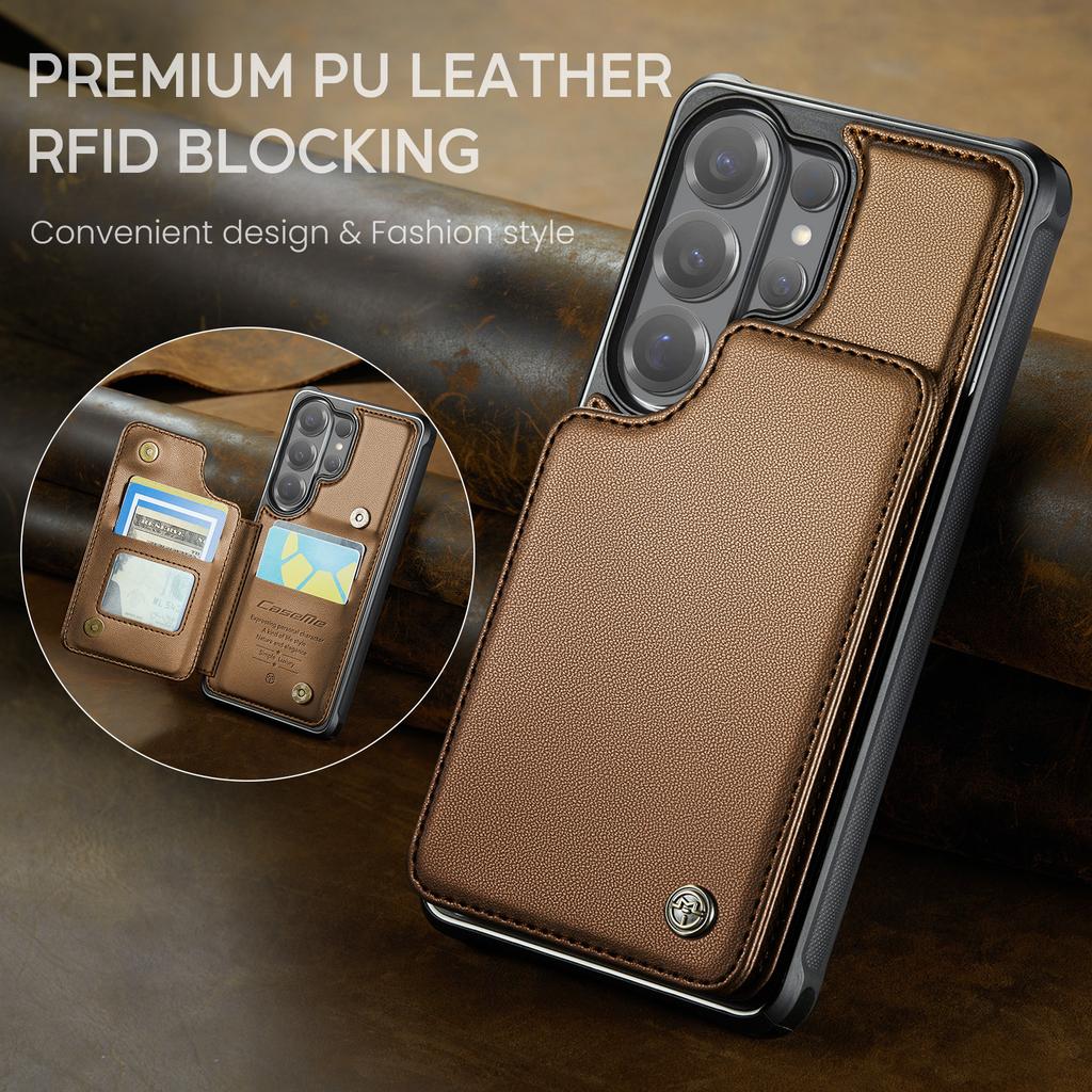 For Samsung Galaxy S26 Ultra 5G Premium Leather Card Case Magnetic Wallet Back Etui Samsung S26 Plus Phone S 26 Pro RFID Cover