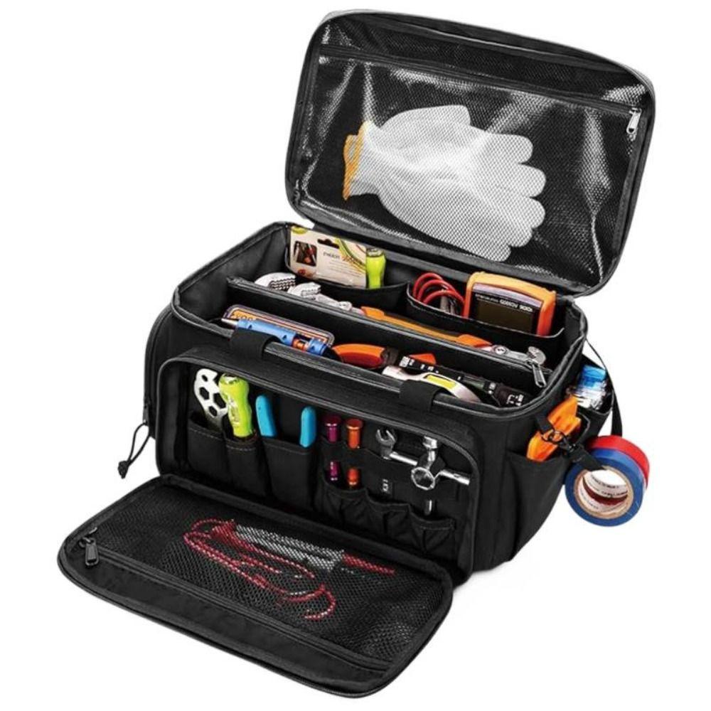 Large Capacity Tool Storage Bag Multiple Compartments Heavy Duty Bag  for Technician Work