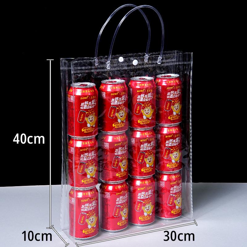 Custom Print PVC Transparent Tote Bag for Weddings and Gifts