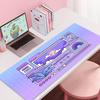 Desk Mat Cute Mousepad Anime Aesthetic Mouse Pad Cute Grid Pink Vaporwave XXL Gaming Deskmat X Kawaii Manga Mice Mat Soft