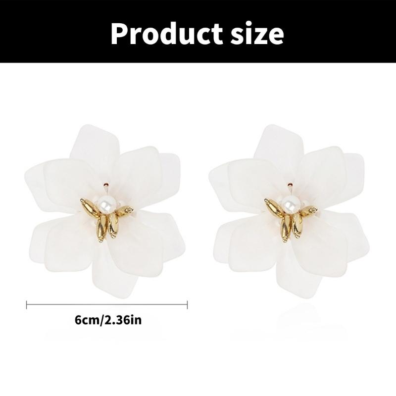 Unique Flower Studs Earrings Waterproof Earrings Fashion Earrings Resin Texture Suitable for Various Occasion Wear