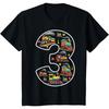 Kinder 3 Jahre Alter Junge Züge Geburtstag 3. Geburtstag Lokomotive Zug T-Shirt