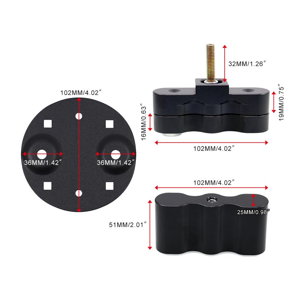 Black Cargo Racks Bracket Mount Bracket Compatible With Gasoline Pack Fit For Standard Pack Mount