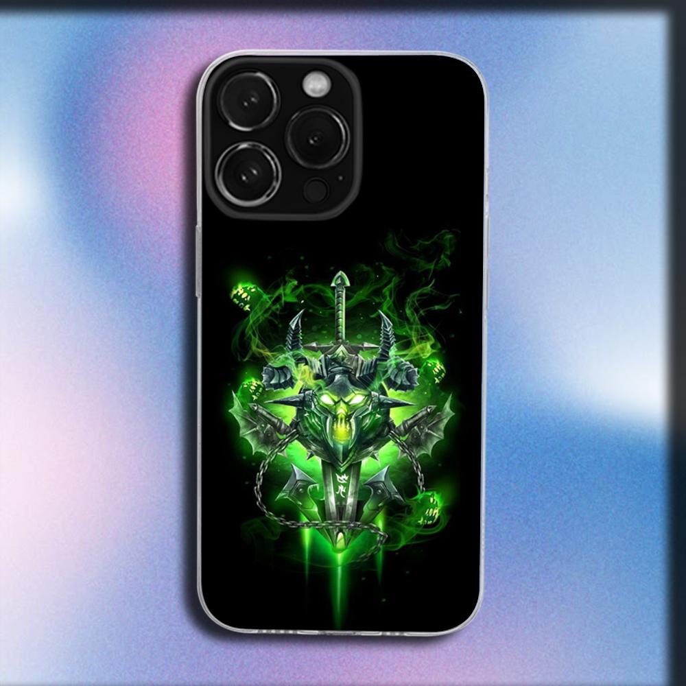 The World of W-Warcraft Game Phone Case For iPhone 16,15,14,13,12,11 Plus,Pro,Max,XR,XS,X,Plus,SE,Mini Transparent Soft Cover