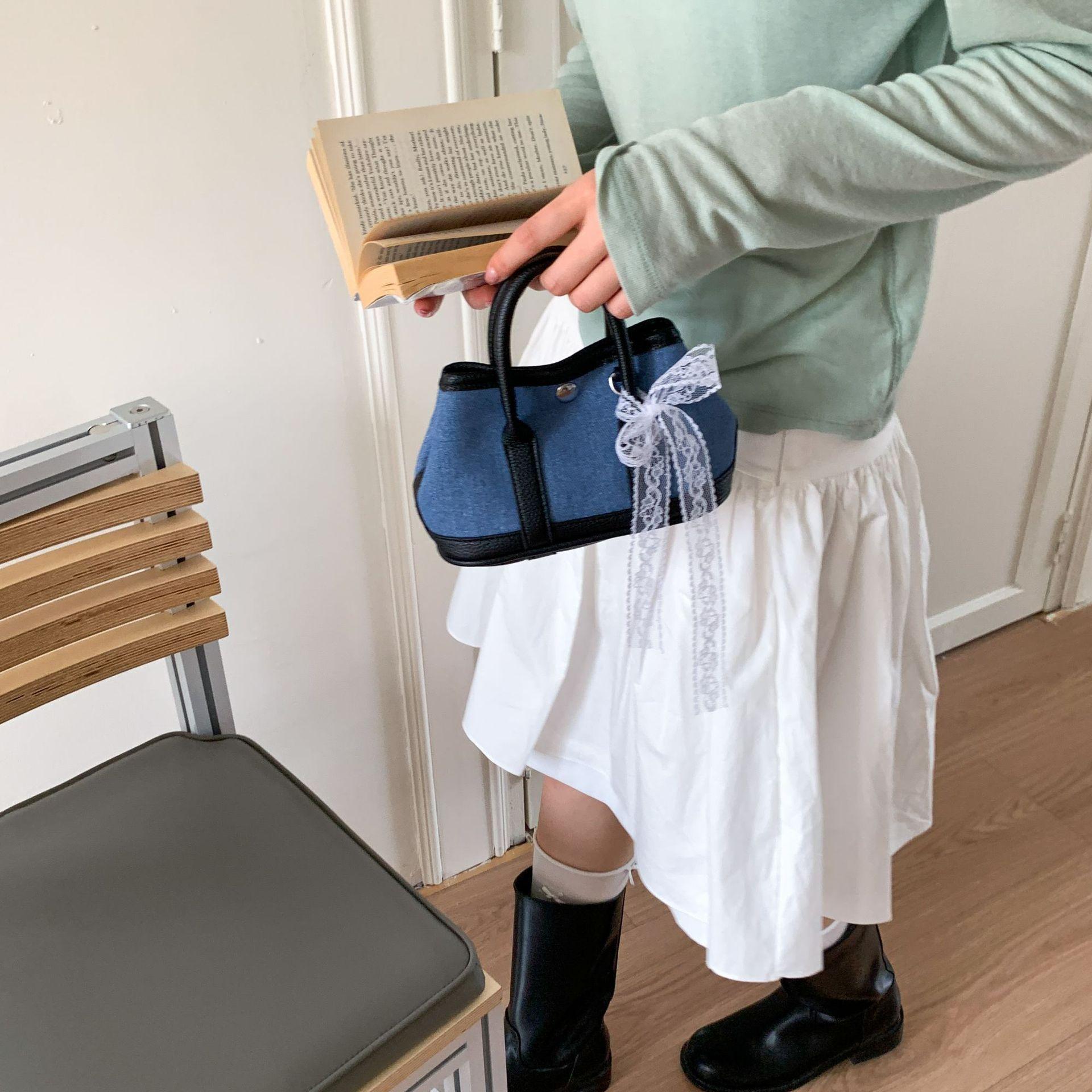 

2025 summer new handbag bag women s color matching shoulder bag fashion versatile high sense bucket commuter messenger bag