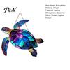 Beach House Decorations Sea Turtle Suncatcher, Acrylic Window Hanging Ornament, Faux Stained Glass Gifts for Lovers Coastal Decor Ocean Lovers, Garden