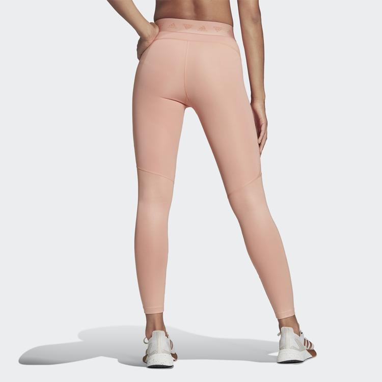 Adidas Logo Print High Waist Fitness Leggings Women Leggings Red Pink HC2912