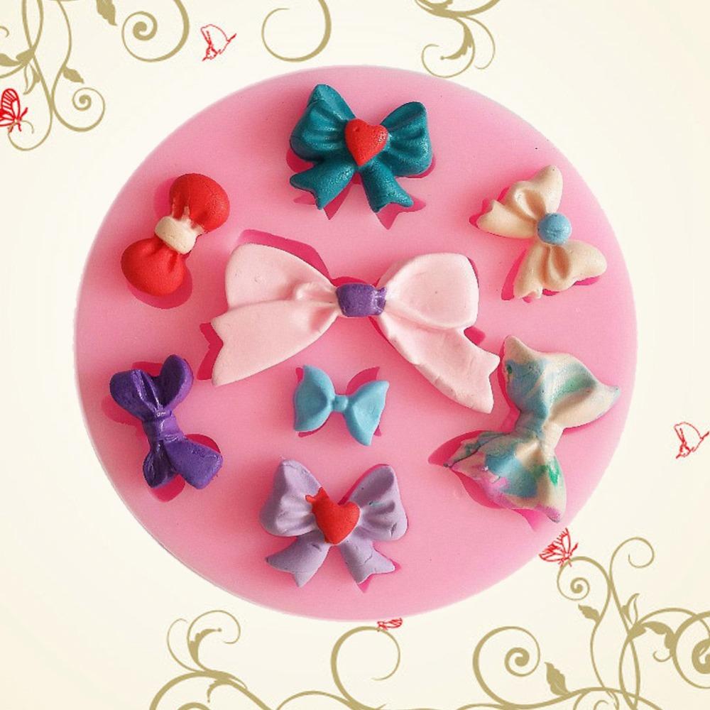 Food Grade Silicone Bowknot Silicone Mold 3D Shape DIY Baking Tool  Wedding Cake Decoration
