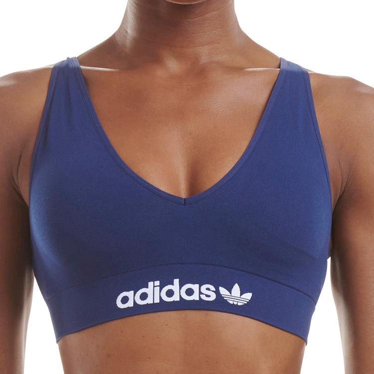 Adidas Originals Letter Print Comfortable Wireless Sports Bra Women underwear Night-Sky-Gray 4A4H03-811
