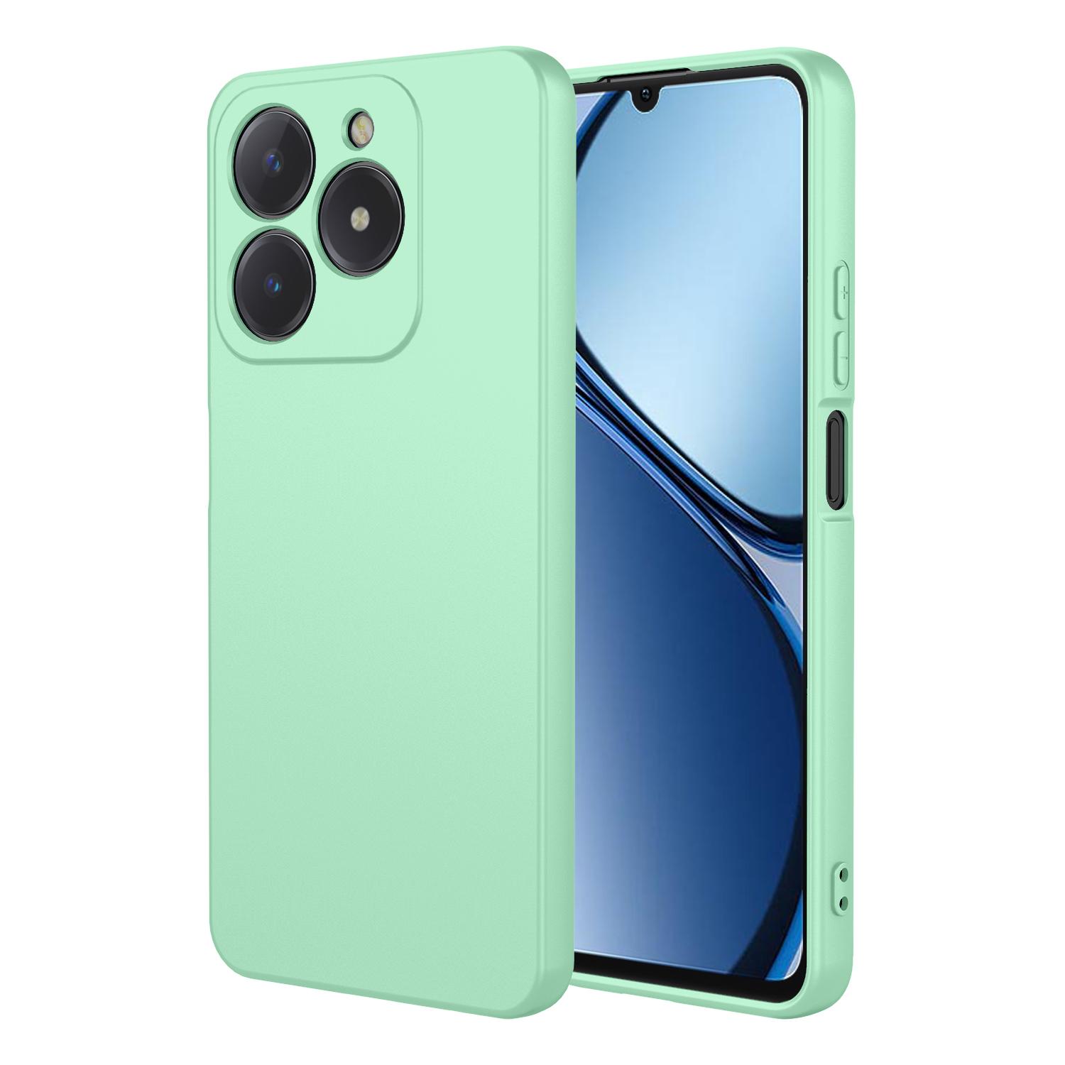 

Гнучкий рідкий силіконовий чохол для Realme C61 C63 C65 C67 4G C55 C53 C51 Note 60 50 Захисна накладка Fundas Coque Shell Capa Realme C51 світло-зелений колір