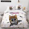 Cartoon Animal King Queen Duvet Cover Elephant Red Car Bedding Set for Kids Lion Monkey Wildlife 2/3pcs Polyester Quilt Cover