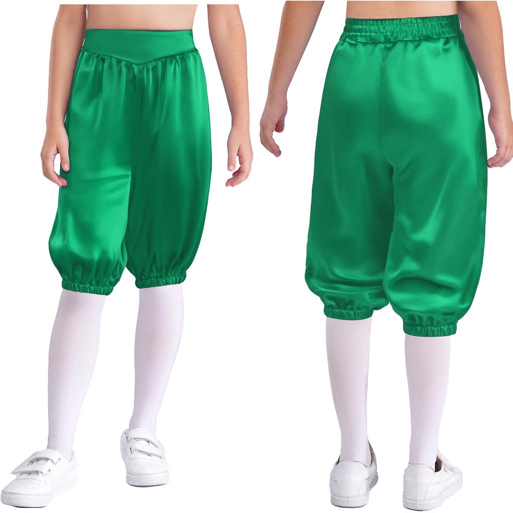 Pantaloni Medievali per Bambini Unisex, Capri a Vita Alta Elastica per Vestirsi Facilmente, per Halloween e Feste a Tema