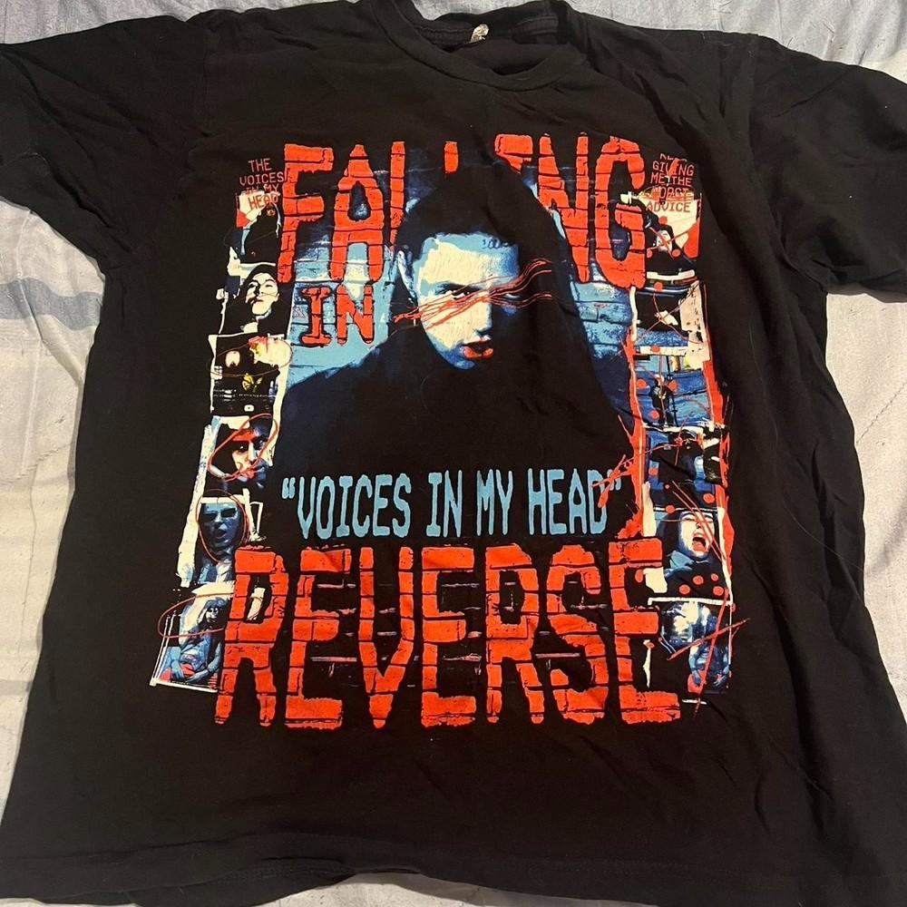 

Falling In Reverse Voices In My Head short sleeve black color shirt KV40261 Unisex T-Shirt L