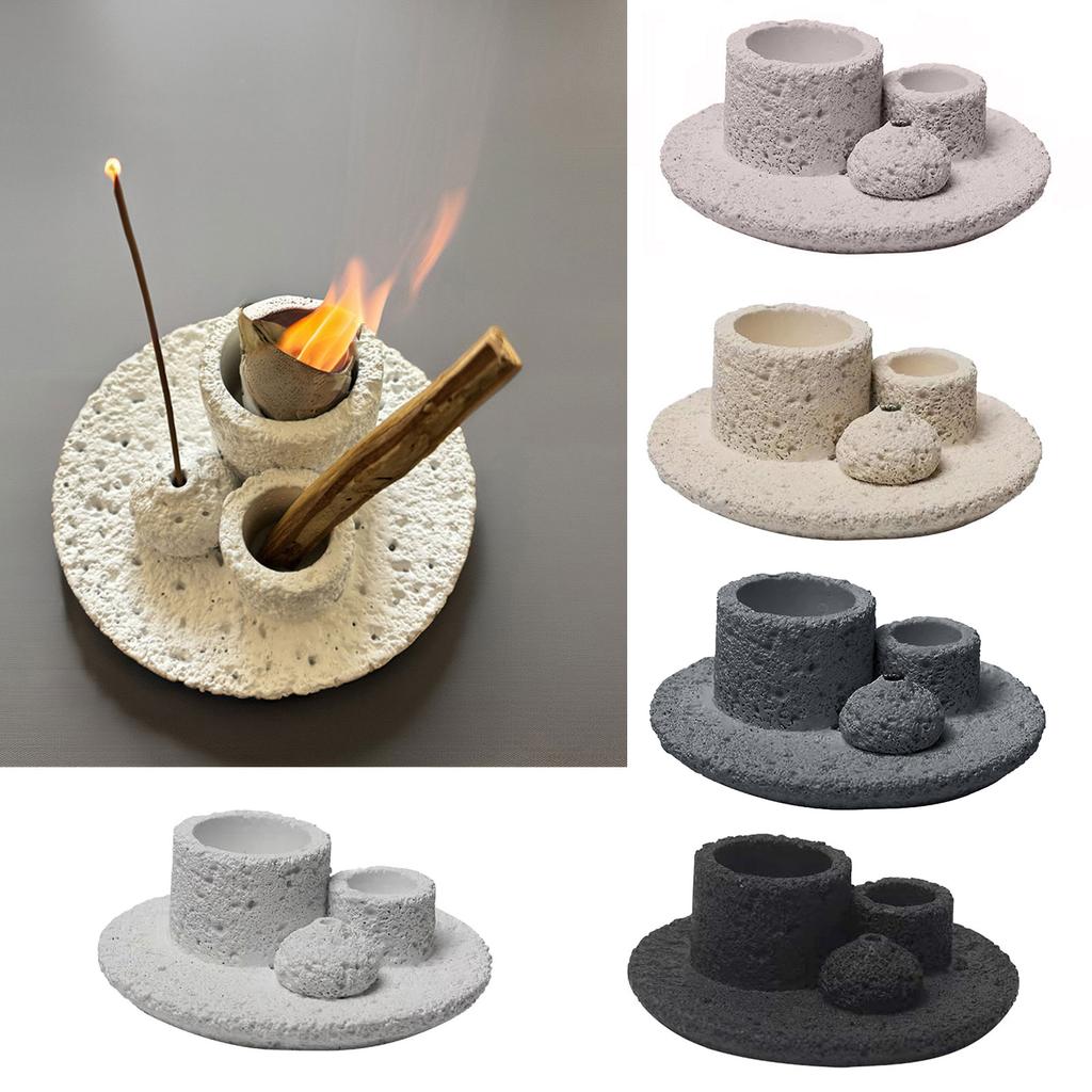 Cement Ashes Catchers Burners Holder For Burning Meditations Stick And Candle for Yogas Relaxation Decors Accessories