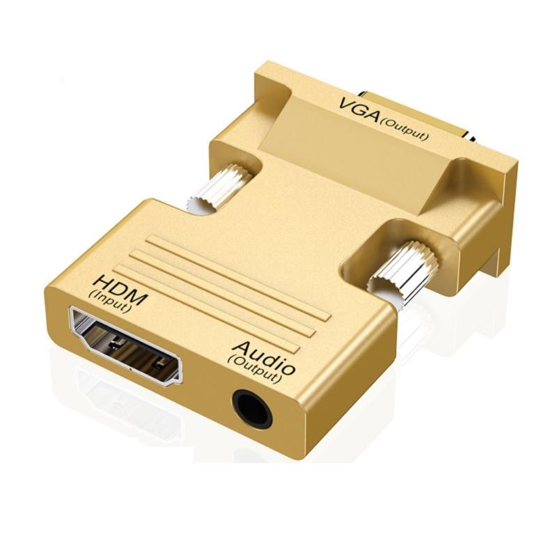 Convenient1080x1920 Resolution HDTV to VGA Adapter with 3.5mm Audios Port for Laptops and Projectors PC, Monitors, HDTV,