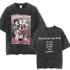 Washed Vintage System of A Down Tshirt Men Women Cotton Quality Short Sleeve Tees Male Rock Music Band Cartoon Graphic