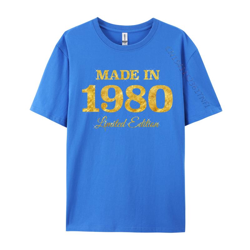 Vintage Made In 1980 Limited Edition 44th Birthday Printed On Normal Tops & Tees NEW YEAR DAY Camisa Cotton Youth T-Shirt