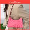 Chic Korean Style Small Pu Handheld Underarm Bag For Trendy Summer Outings In White Black Orange And Pink