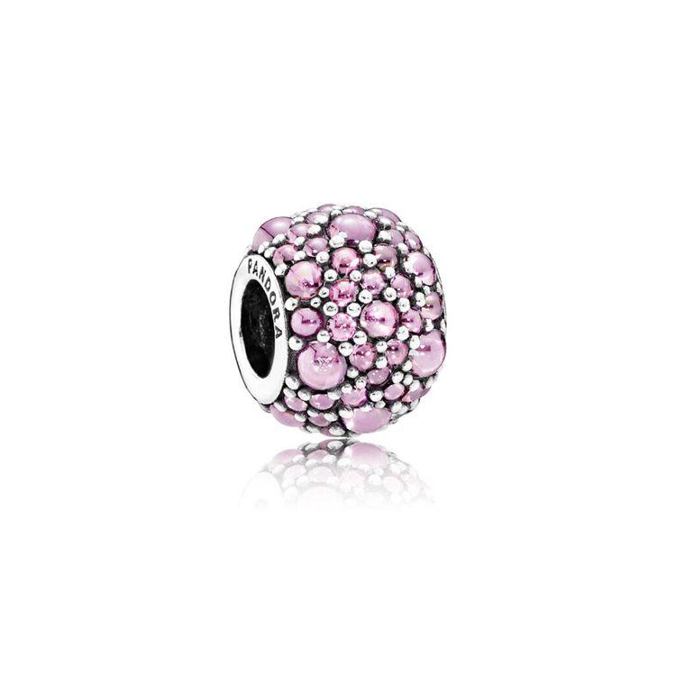 Pandora Sparkling Water Drop Charm Women Jewelry Accessories Purple 791755PCZ Box,F,Purple