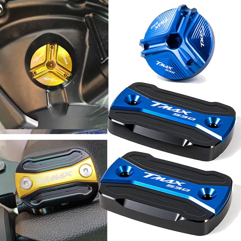New Brake Fluid Fuel Reservoir Tank Cap Brake pump Cover for TMAX 530 SX DX 2012- 2019 2018 Motorcycle Accessories High Quality