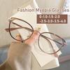 Women's Fashion Blue Light Blocking Myopia Glasses Men Ladies Trendy Cat Eye Near Sight Eyeglasses Classic Computer Glasses