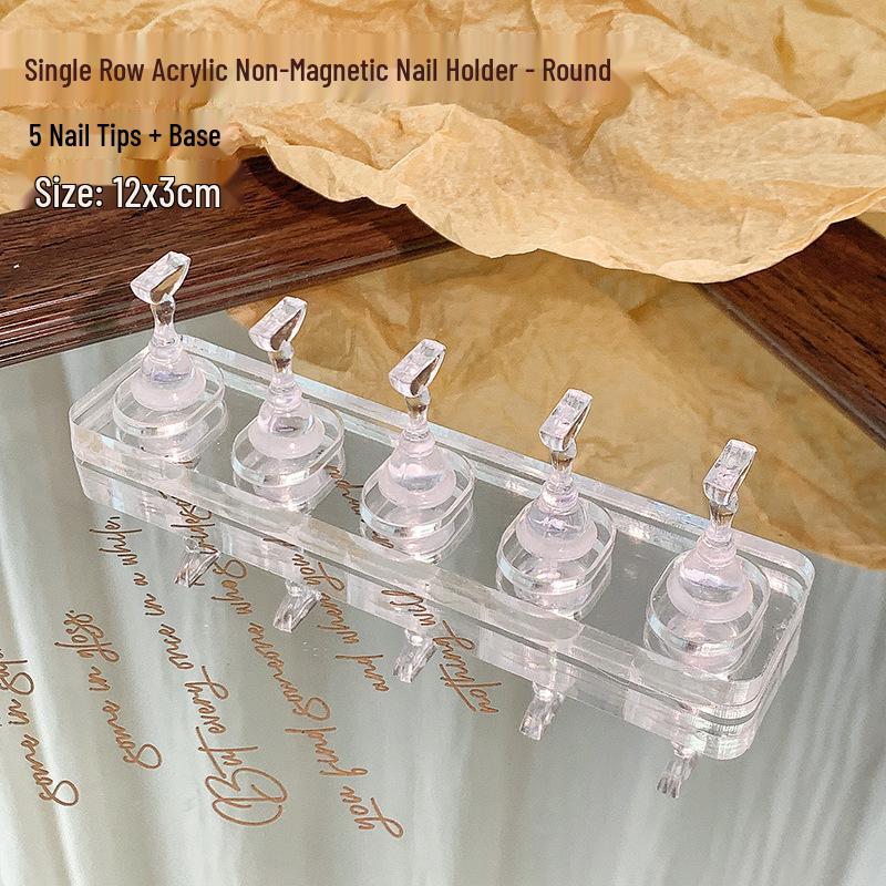 Transparent Chess Piece Acrylic Nail Art Practice Stand (Magnetic-Free)