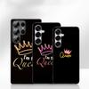 Queen King Princess Crown Phone Cover Case for Apple iPhone 16 15 14 Plus 13 12 Mini 17 Pro Max + 16E Air 16+ ProMax Casing