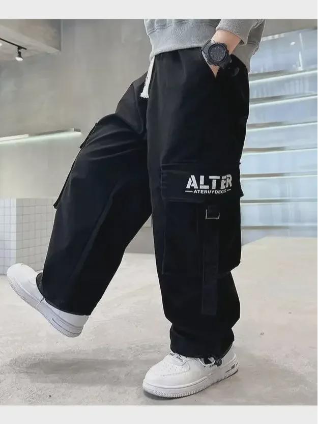 Boys' Spring/Autumn 2023 Korean-Style Overalls - Casual Kids' Trendy Trousers