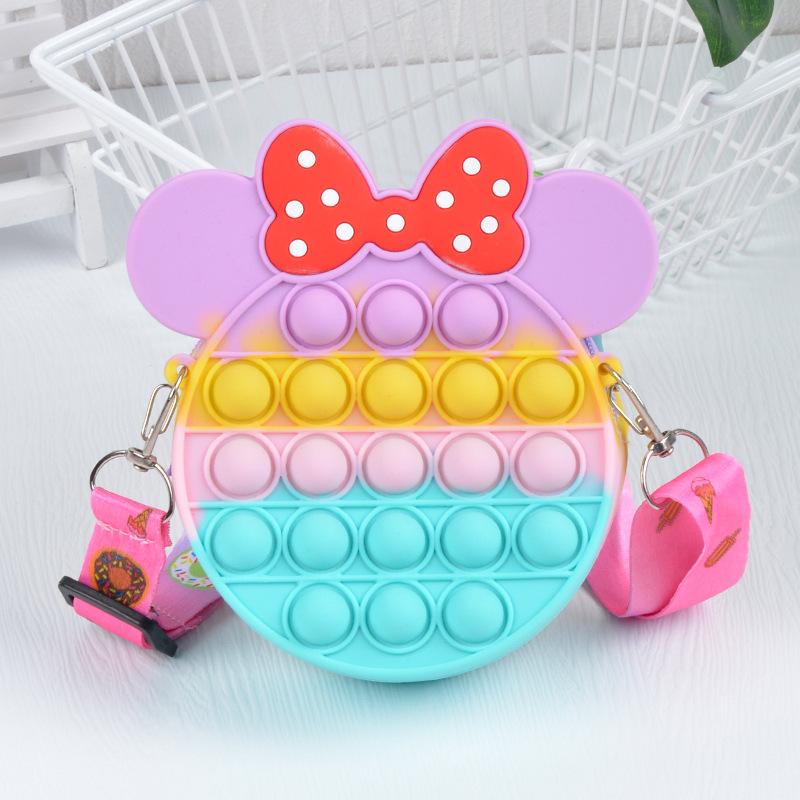 Rainbow Unicorn Bag Fidget Toys for Girls Decompression Stress Relief Funny Messenger Bag Coin Purse Children Gifts Juguetes