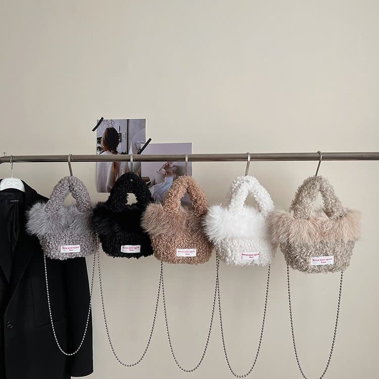 Women's Plush Mini Handbag Shoulder Bag