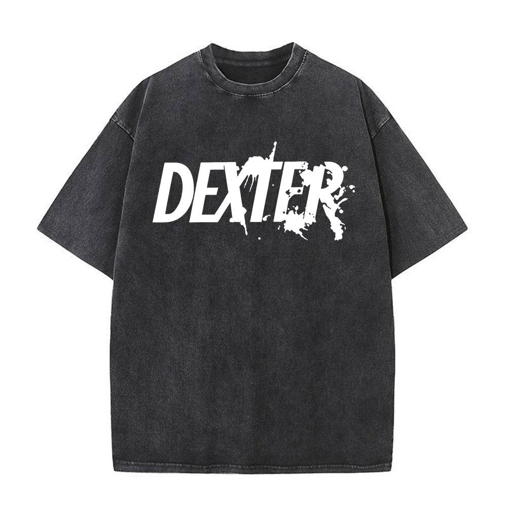 Tv Play Washed Vintage Dexter Morgan Graphic Tshirts Mens Women Clothing Casual Short Sleeve T Shirts Fashion Gothic Tshirt